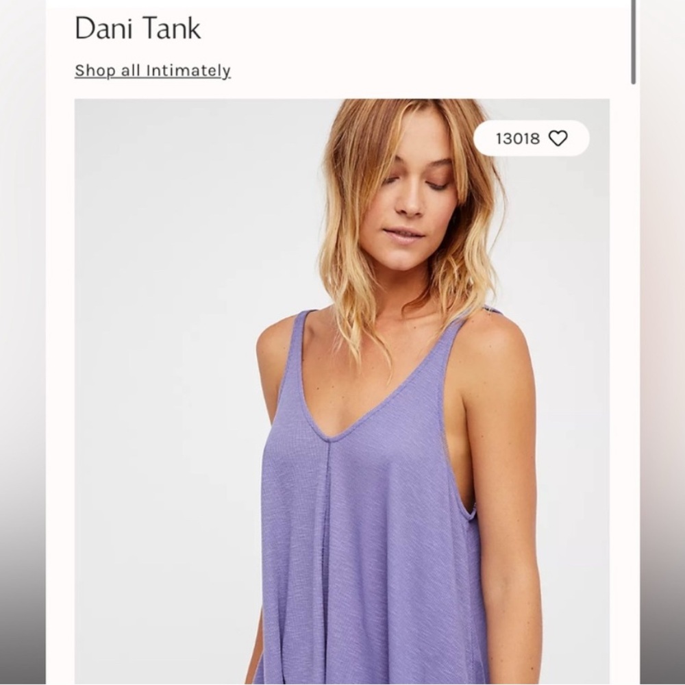 *NWOT* Free People Dani tank top
